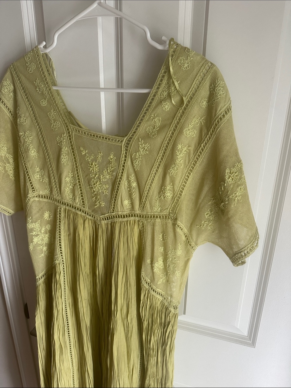ZARA WOMAN SS26 PISTACHIO EMBROIDERED PLEATED DRESS ZW 7521/063/511 - Picture 15 of 16